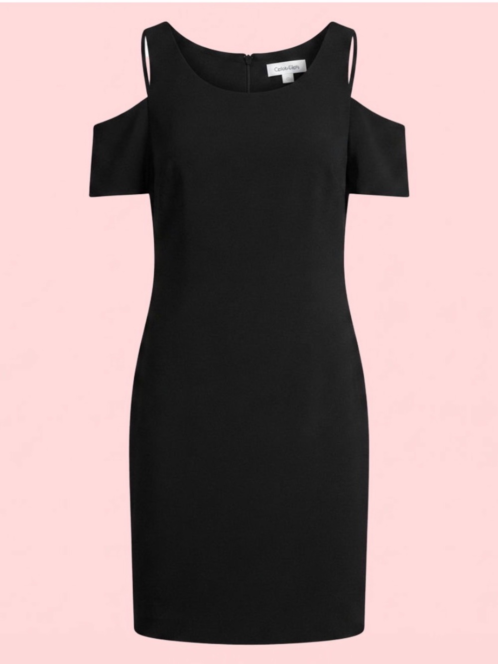 Calvin Klein Women's Black Cold Shoulder Dress Sz 8 Cocktail Party Sheath